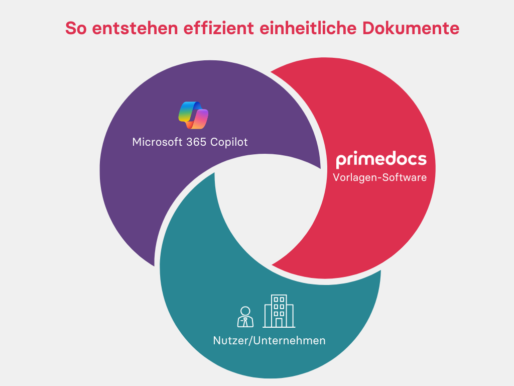 Grafik Copilot, priemdocs und Nutzer/Unternemen