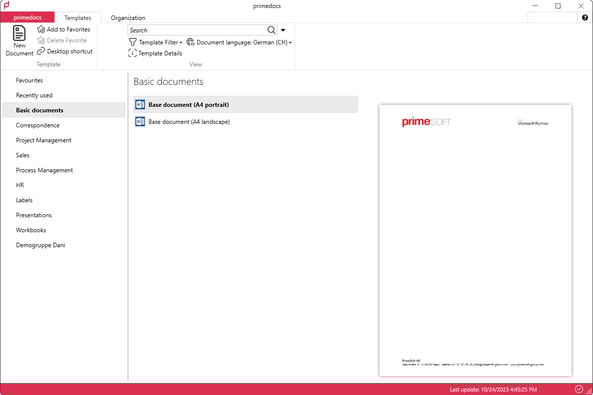Professional Word template creation and management