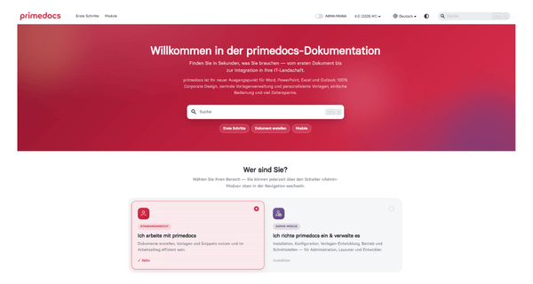 primedocs-Dokumentation DE